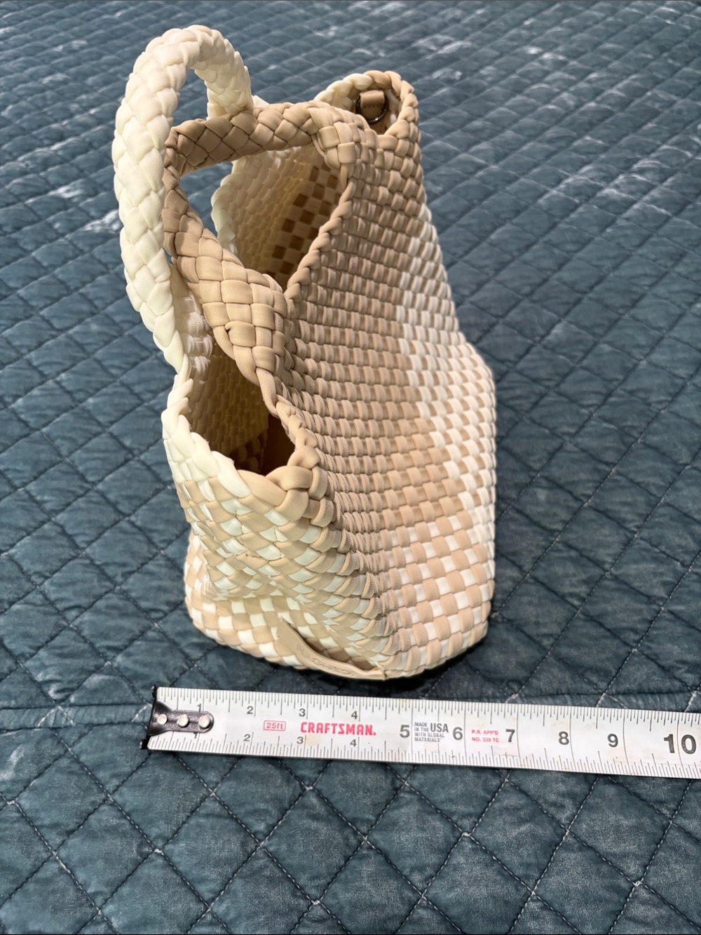 Nagshedi NYC St. Barth’s Tote Braided Two-Tone Beige & Cream Woven bag - Picture 8 of 10